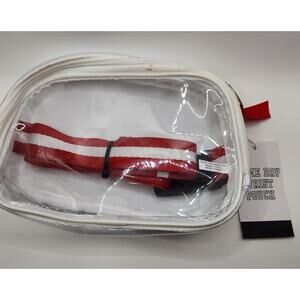 Vivitar Game Day Waist Pouch, Clear w/ Red Adjustable Strap